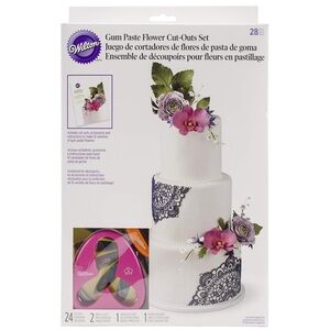 Wilton Gum Paste Outs Piece 28 PC GP Flowers Cut Out Set